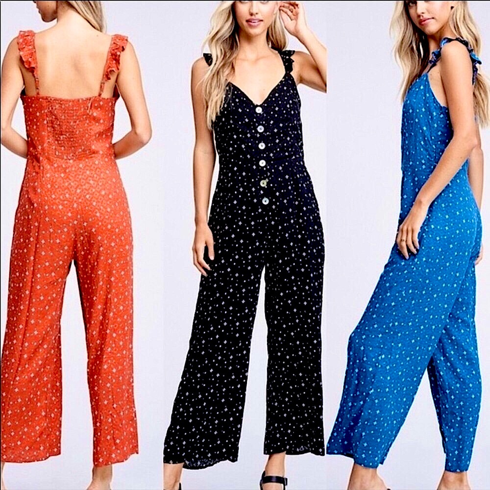 ✨NEW Crescent Jumpsuit with Beautiful Details In Blue